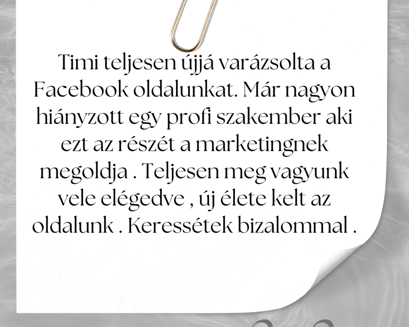 Újabb ügyfélvélemény érkezett!